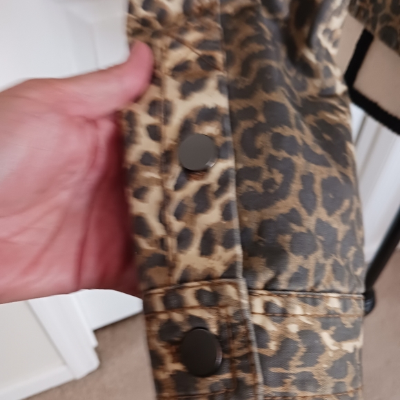 ATM Leopard Print Denim Jacket - Picture 9 of 16